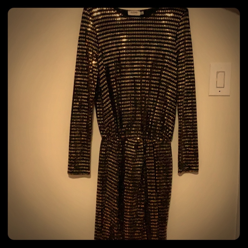 Gold and black dress